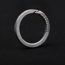 Super fine TC4 Titanium Ti round keychain snap non spring Lock quick release Carabiner shackle leather link Key ring EDC DIY