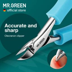 MR.GREEN Toenail Clippers Nail Cutters Professional Pedicure Ingrown Nail Tools Anti-Splash Manicure Sets Stainless Steel