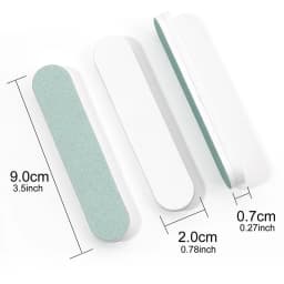 50/100 Pcs/Lot Nail Buffer Polishing Strip Green/White Sanding 600/3000 Sponge Manicure Tools Washable Buffing Blocks for Nails
