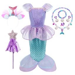 Little Girl Rapunzel Costume Party Fancy Princess Dress Christmas Cosplay Belle Sleeping Beauty Cinderella Carnival Disguise