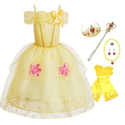 Little Girl Rapunzel Costume Party Fancy Princess Dress Christmas Cosplay Belle Sleeping Beauty Cinderella Carnival Disguise