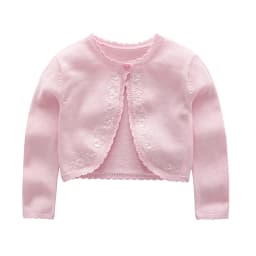 Spring and Autumn Newborn Baby Girl Shawl Cotton Sweater Knit Sweater Embroidered Thin Knitted Jacket