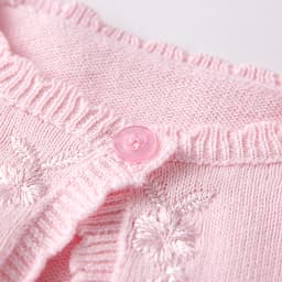 Spring and Autumn Newborn Baby Girl Shawl Cotton Sweater Knit Sweater Embroidered Thin Knitted Jacket