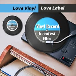 LP Vinyl Record Cleaner Clamp Vinyl Record Label Saver Protector Waterproof Clean Tool With Handle Use For 7-12 Inch EPs LPs