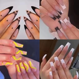 400/440/500/550pcs/lot Mixed Size Ballet Almond False Nails Press On Nail Transparent Givrage Ultrathin Full Cover Nails Tips