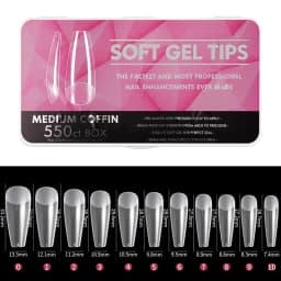400/440/500/550pcs/lot Mixed Size Ballet Almond False Nails Press On Nail Transparent Givrage Ultrathin Full Cover Nails Tips