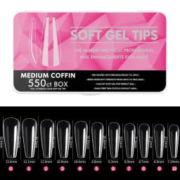 400/440/500/550pcs/lot Mixed Size Ballet Almond False Nails Press On Nail Transparent Givrage Ultrathin Full Cover Nails Tips