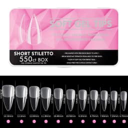 400/440/500/550pcs/lot Mixed Size Ballet Almond False Nails Press On Nail Transparent Givrage Ultrathin Full Cover Nails Tips