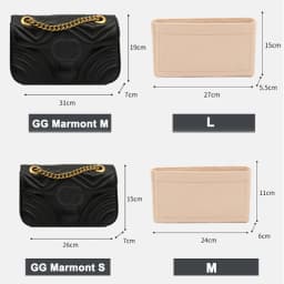Felt Cloth Bag liner Multi-functional Travel Insert Bag Makeup Organizer Shape lined Bag Super Cosmetic Bags For Marmont