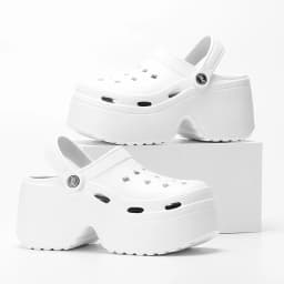Women's Wedges Heel Sandals Summer 2026 Closed Toe Chunky Platform Sandalias Mujer Hollow Out Thick Sole Non-slip Slides Ladies