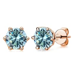 0.5ct-1ct D Color Certified Moissanite Stud Earrings Lab Created Diamond 925 Sterling Silver Gold Plated Wedding Jewelry