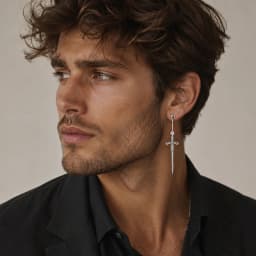 Earrings Richly Ornamented Sword Europe Fine Jewelry For Women Men Summer Brand New Sterling Silver 925 Fantasy Gift