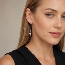 Earrings Richly Ornamented Sword Europe Fine Jewelry For Women Men Summer Brand New Sterling Silver 925 Fantasy Gift