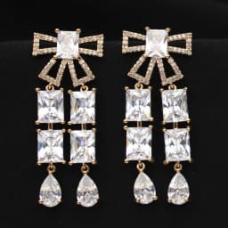 Designer Women's Earrings Luxury Jewelry Cubic Zirconia Water Drop Hoop Dangle Earrings for Women Party Jewelry Purple Gift