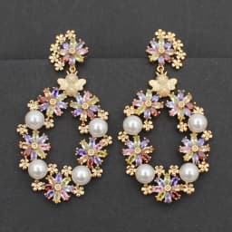 Designer Women's Earrings Luxury Jewelry Cubic Zirconia Water Drop Hoop Dangle Earrings for Women Party Jewelry Purple Gift