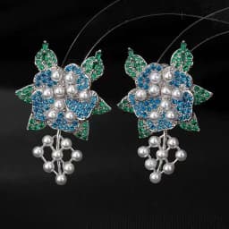 Designer Women's Earrings Luxury Jewelry Cubic Zirconia Water Drop Hoop Dangle Earrings for Women Party Jewelry Purple Gift