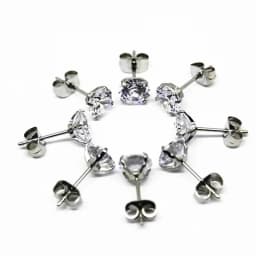 50pcs Body Piercing jewelry- Shine AAA CZ All Stainless Steel Women/Men Earring Ear Studs Helix Cartilage Bar Ear Piercing