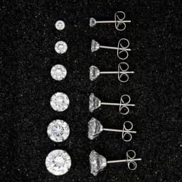 50pcs Body Piercing jewelry- Shine AAA CZ All Stainless Steel Women/Men Earring Ear Studs Helix Cartilage Bar Ear Piercing