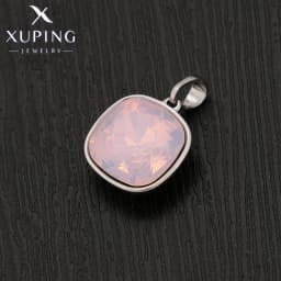 Xuping Jewelry Charm Square Fashion Elegant Crystal Pendant Necklace of Rhodium Color for Women Party Gift A00622005