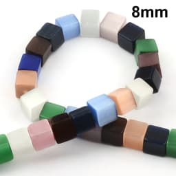 Women Cat Eye Beads Bracelet Colorful Square Beads Natural Opal Stone Beads For Jewelry Making DIY Bracelet Accessories