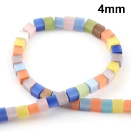Women Cat Eye Beads Bracelet Colorful Square Beads Natural Opal Stone Beads For Jewelry Making DIY Bracelet Accessories