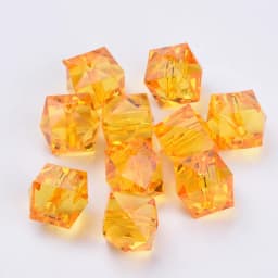 500g 10mm Transparent Acrylic Beads Mixed Color Faceted Cube Loose Spacer Beads for Jewelry Making DIY Handmade Bag Wholesale
