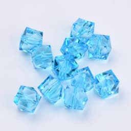 500g 10mm Transparent Acrylic Beads Mixed Color Faceted Cube Loose Spacer Beads for Jewelry Making DIY Handmade Bag Wholesale