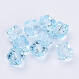 500g 10mm Transparent Acrylic Beads Mixed Color Faceted Cube Loose Spacer Beads for Jewelry Making DIY Handmade Bag Wholesale