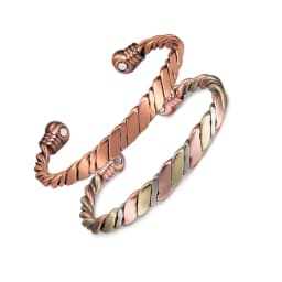 Twisted Pure Copper Magnetic Bracelet Adjustable Health Energy Bangles Arthritis Pain Relief Open Cuff Jewelry Women Resizable
