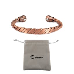 Twisted Pure Copper Magnetic Bracelet Adjustable Health Energy Bangles Arthritis Pain Relief Open Cuff Jewelry Women Resizable