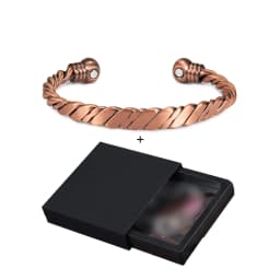 Twisted Pure Copper Magnetic Bracelet Adjustable Health Energy Bangles Arthritis Pain Relief Open Cuff Jewelry Women Resizable