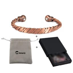 Twisted Pure Copper Magnetic Bracelet Adjustable Health Energy Bangles Arthritis Pain Relief Open Cuff Jewelry Women Resizable