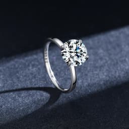 MODIAN 925 Sterling Silver Classic Luxury 3 Carat Simulated Diamond Rings For Women Wedding Engagement Statement Fine Jewelry
