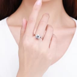 MODIAN 925 Sterling Silver Classic Luxury 3 Carat Simulated Diamond Rings For Women Wedding Engagement Statement Fine Jewelry