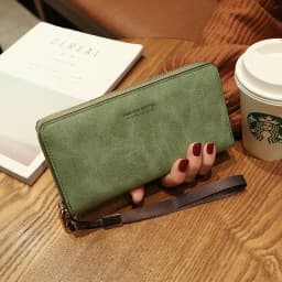 aliwood High Quality Long Leather Women's Wallet Clutch Zipper Coin Purse Money Clip Card Holder Phone Package Cartera femenina