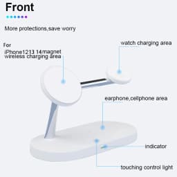 3 in 1 Magnetic Wireless Charger For iPhone 16 15 14 13 12 Fast Charging Station for Apple Watch 10 9 8 7 6 5 4 Airpods 2 3 Pro