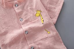 New Summer Hot Sale Toddler Kids Baby Boys Shirt Cartoon Tops Denim Shorts Pants Outfits Set Baby Clothes