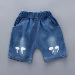 New Summer Hot Sale Toddler Kids Baby Boys Shirt Cartoon Tops Denim Shorts Pants Outfits Set Baby Clothes