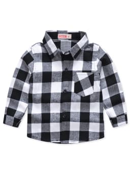 New Spring and Autumn Winter Boys and Girls 1-14 Years Old Classic Woolen Checkered Shirt Student Dress Versatile Shirt