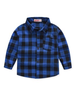 New Spring and Autumn Winter Boys and Girls 1-14 Years Old Classic Woolen Checkered Shirt Student Dress Versatile Shirt