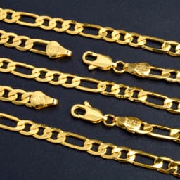 Sunny Jewelry 18K Gold Plated Necklace Width 5mm Cuban Link Chain Fashion Basic Punk Male Female Choker Collar Jewellery Gifts
