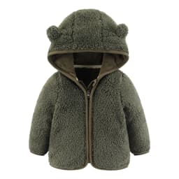 Spring and Autumn Children's Fleece Coat Baby Bear Ears Long Sleeve Warm Jacket 0-3 Years Old Child Clothing