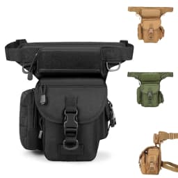 Men Waist Fanny Pack Leg Bag Military Tactical Motorcycle Rider Camera Sports Travel Nylon Male Bum Hip Belt Thigh Fanny Bags
