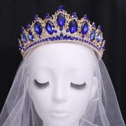 KMVEXO Big Baroque Crystal Tiaras Wedding Crown for Brides Women Hair Accessories Headpieces Princess Pageant Birthday Gift 2022