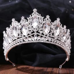 KMVEXO Big Baroque Crystal Tiaras Wedding Crown for Brides Women Hair Accessories Headpieces Princess Pageant Birthday Gift 2022