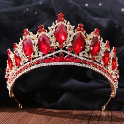 KMVEXO Big Baroque Crystal Tiaras Wedding Crown for Brides Women Hair Accessories Headpieces Princess Pageant Birthday Gift 2022