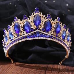 KMVEXO Big Baroque Crystal Tiaras Wedding Crown for Brides Women Hair Accessories Headpieces Princess Pageant Birthday Gift 2022