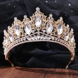 KMVEXO Big Baroque Crystal Tiaras Wedding Crown for Brides Women Hair Accessories Headpieces Princess Pageant Birthday Gift 2022