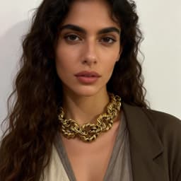 New Brand Round Circle Hip Hop Metal Necklace Gold Color Collar Necklaces For Women Party Choker Punk Rock Chunky Jewelry