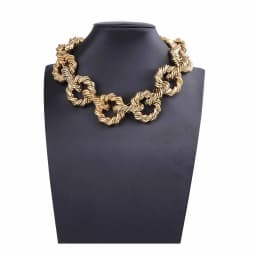 New Brand Round Circle Hip Hop Metal Necklace Gold Color Collar Necklaces For Women Party Choker Punk Rock Chunky Jewelry